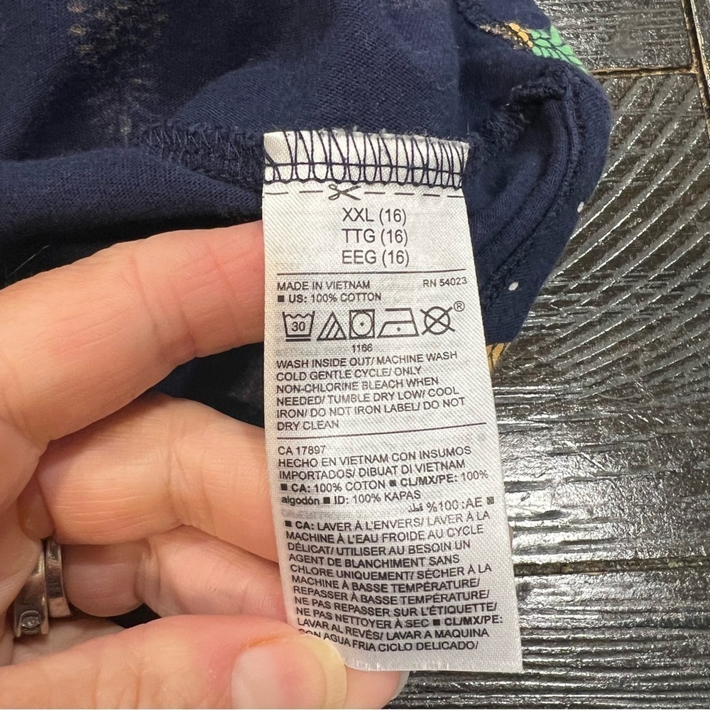 Old Navy blue summer tank dress with yellow pineapple graphics, XXL (16). - Picture 9 of 9
